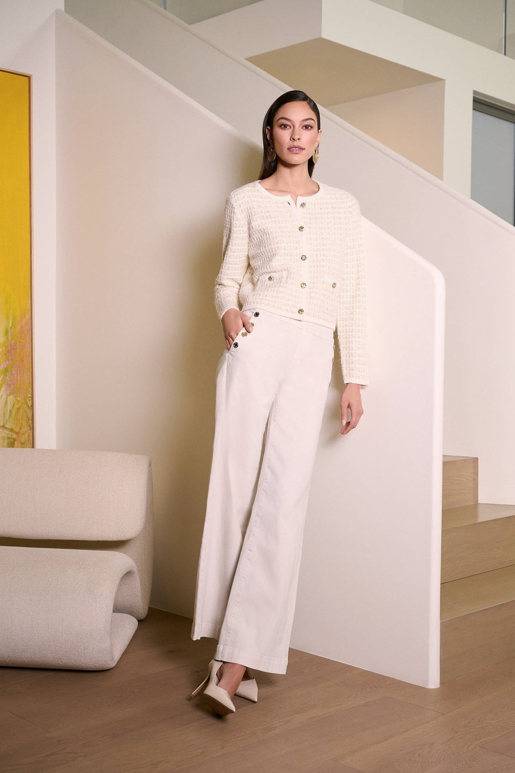 Shop Joseph Ribkoff Classic Wide Leg Pull - On Jeans - Joseph Ribkoff