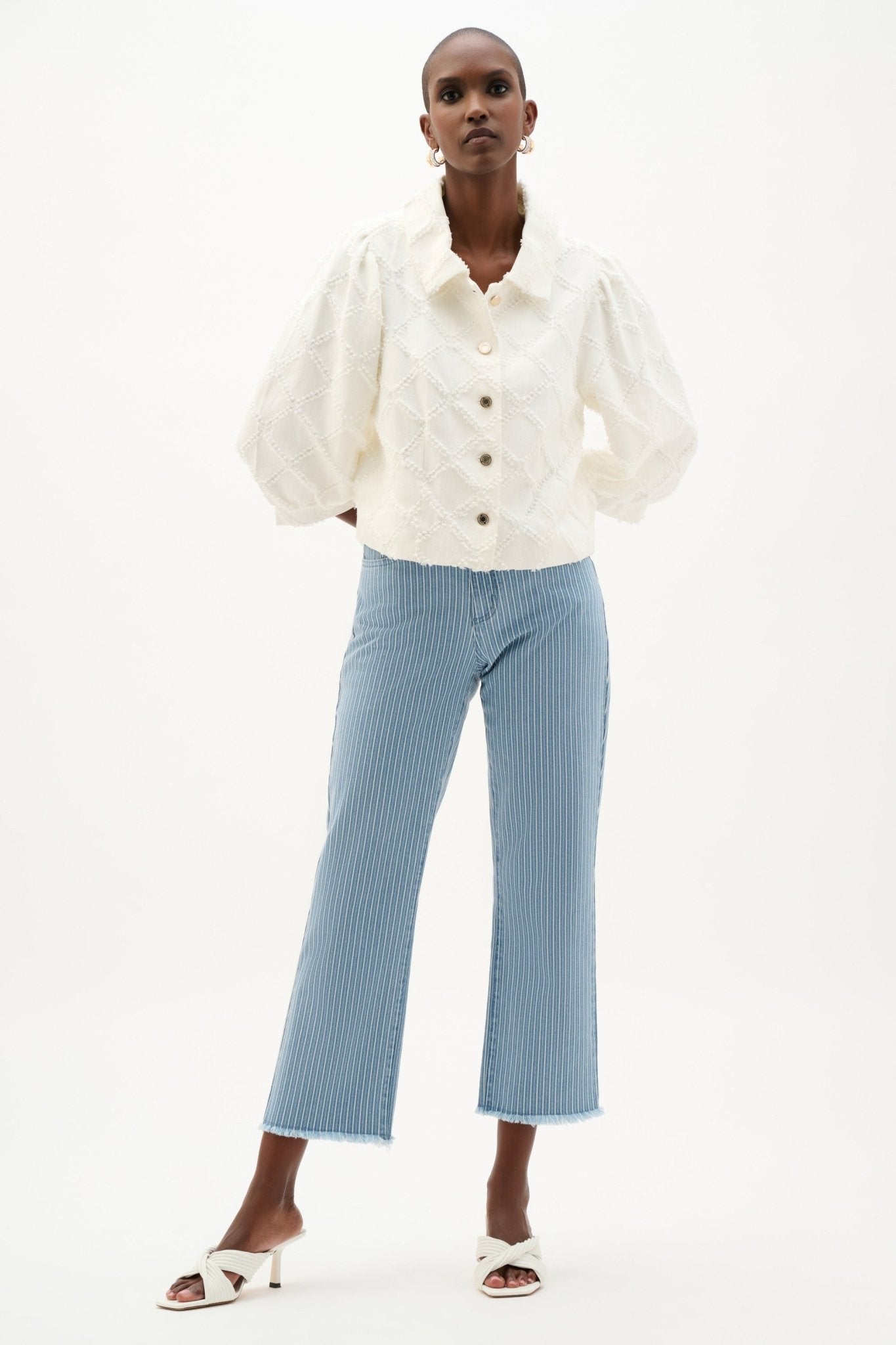 Shop Joseph Ribkoff Cotton Twill Jacket With Balloon Sleeves - Joseph Ribkoff