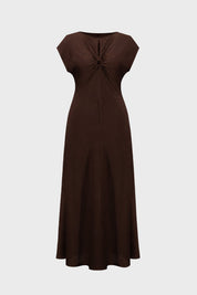 Shop Joseph Ribkoff Crushed Satin Midi A-Line Dress - Joseph Ribkoff