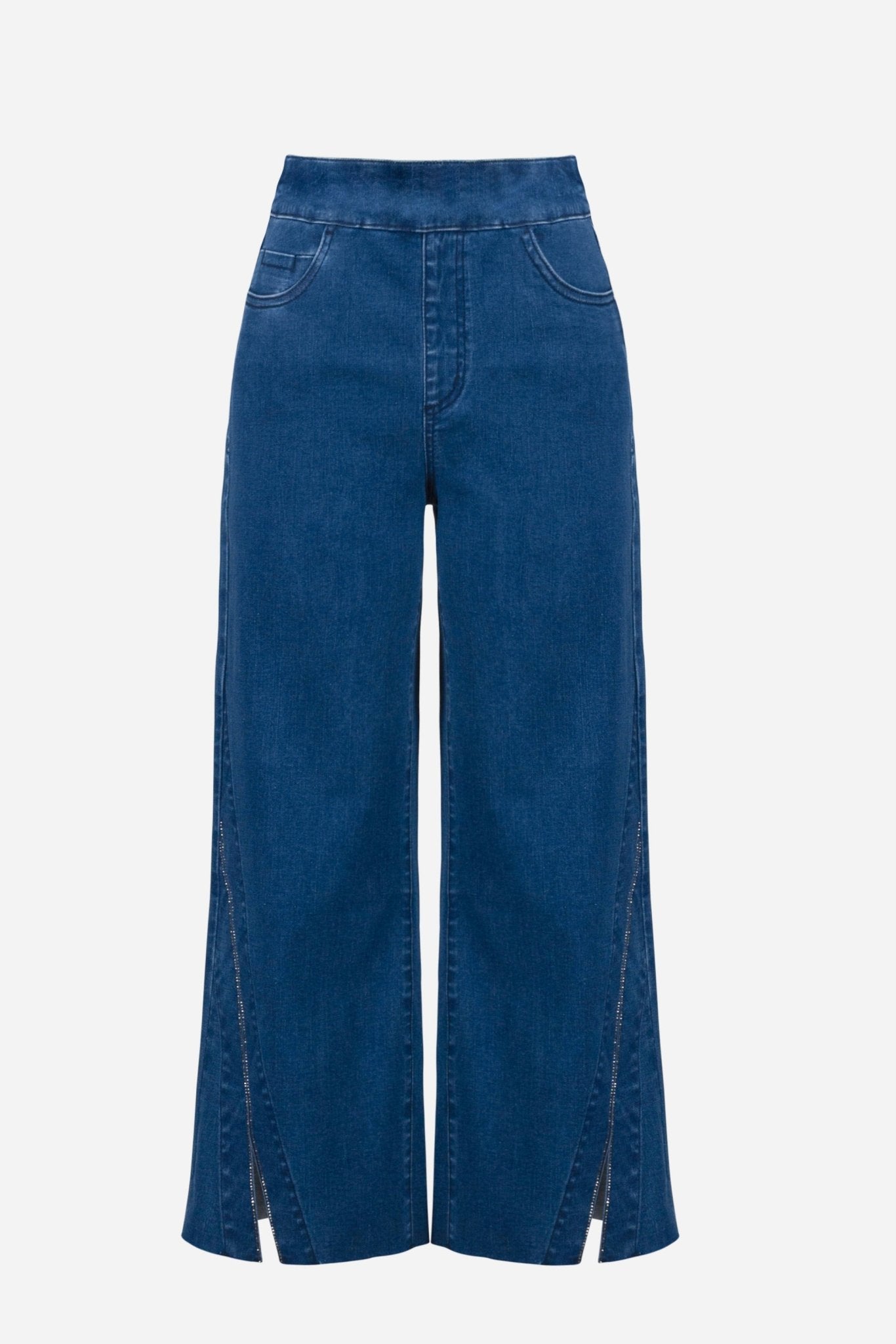 Shop Joseph Ribkoff Culotte Jeans With Rhinestones - Joseph Ribkoff