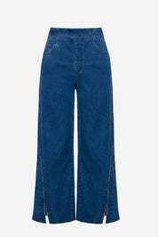 Shop Joseph Ribkoff Culotte Jeans With Rhinestones - Joseph Ribkoff