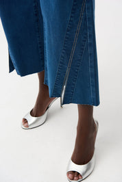 Shop Joseph Ribkoff Culotte Jeans With Rhinestones - Joseph Ribkoff
