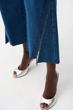 Shop Joseph Ribkoff Culotte Jeans With Rhinestones - Joseph Ribkoff