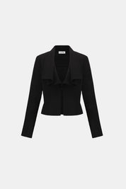 Shop Joseph Ribkoff Draped Shawl Collar Cropped Blazer 264072 - Joseph Ribkoff