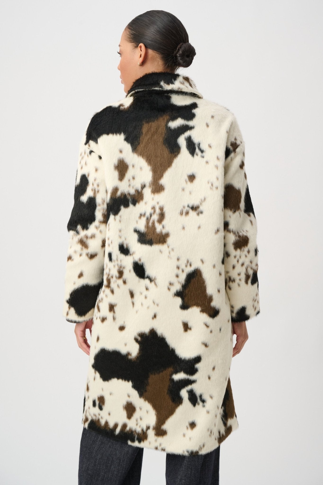 Shop Joseph Ribkoff Faux Fur Cow Print Coat 264994 - Joseph Ribkoff