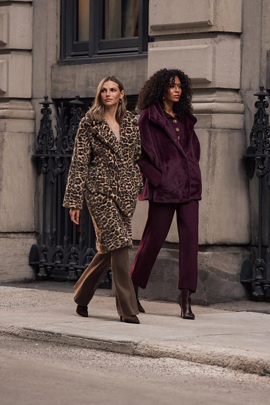 Shop Joseph Ribkoff Faux Fur Leopard Print Coat - Joseph Ribkoff