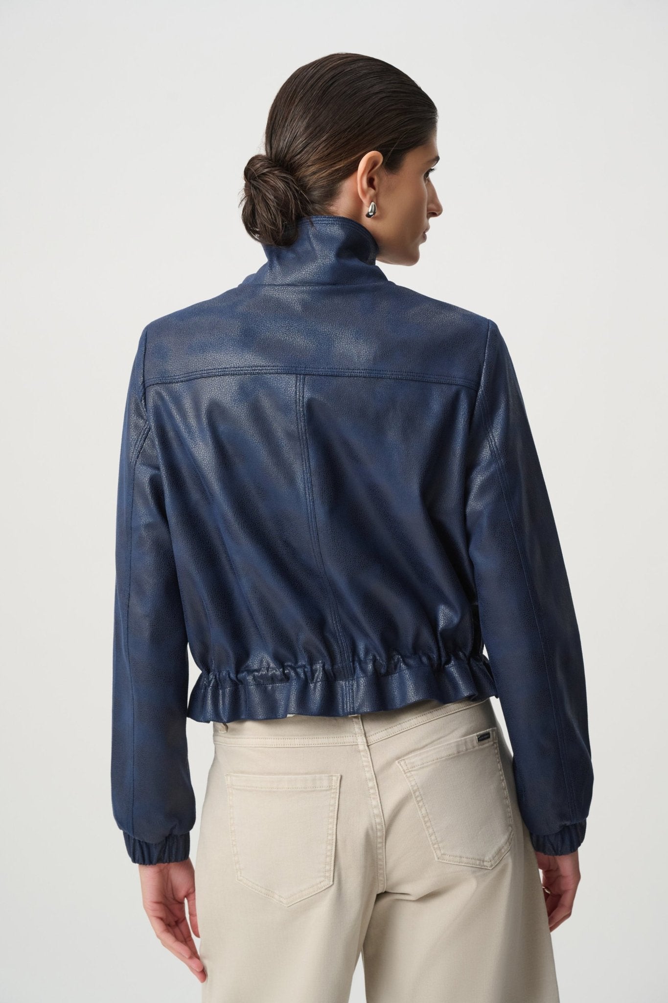 Shop Joseph Ribkoff Faux Suede Blouson Jacket - Joseph Ribkoff