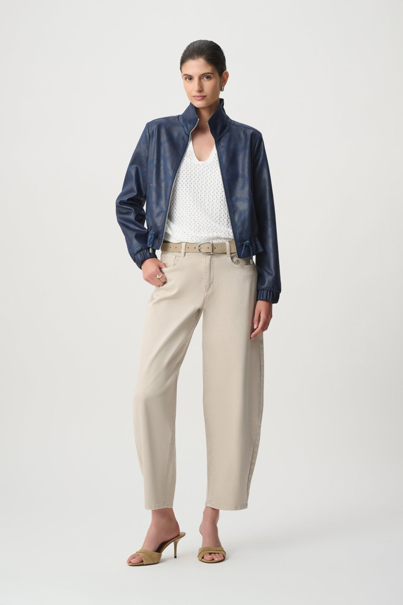 Shop Joseph Ribkoff Faux Suede Blouson Jacket - Joseph Ribkoff