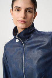 Shop Joseph Ribkoff Faux Suede Blouson Jacket - Joseph Ribkoff