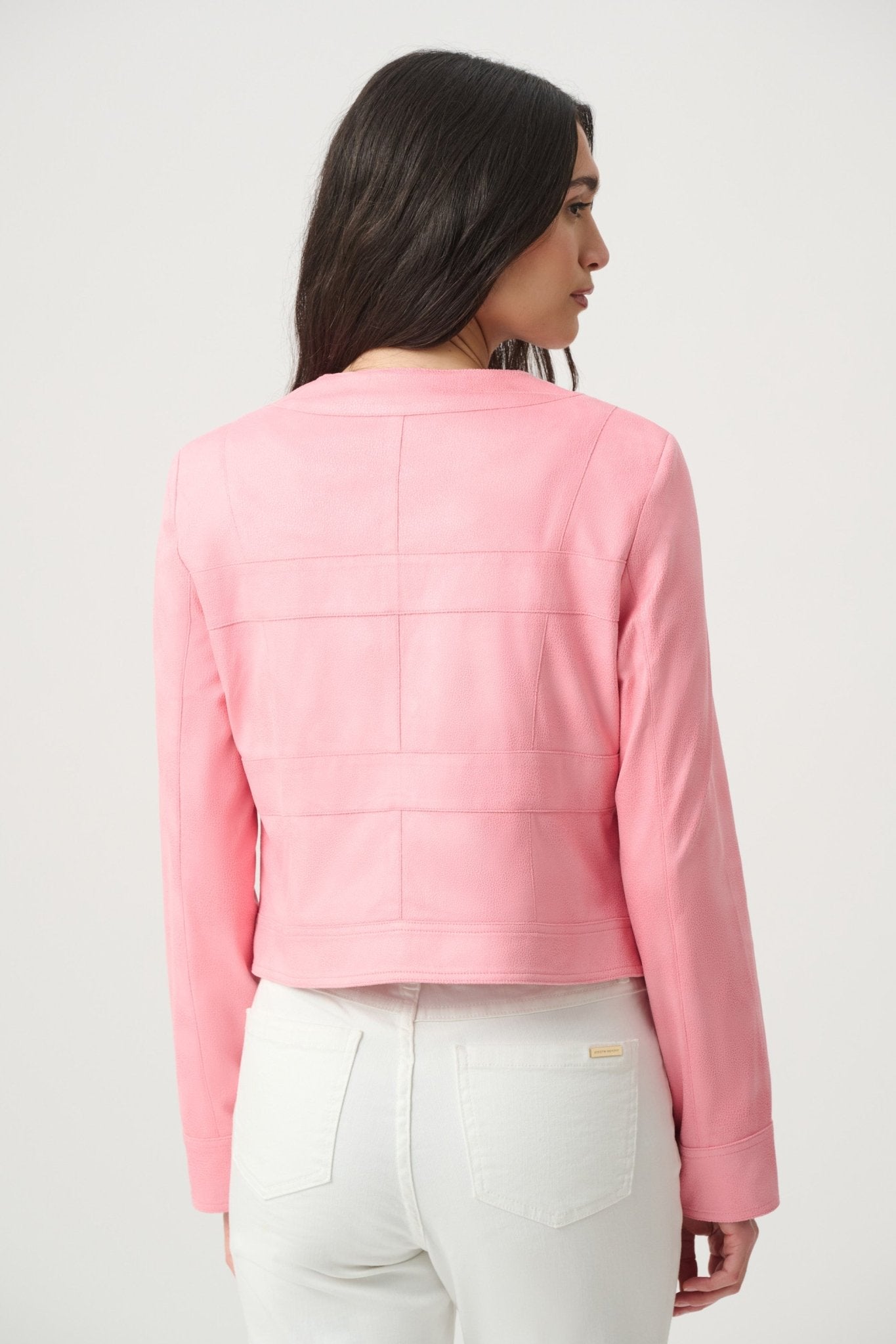Shop Joseph Ribkoff Faux Suede Cropped Jacket - Joseph Ribkoff