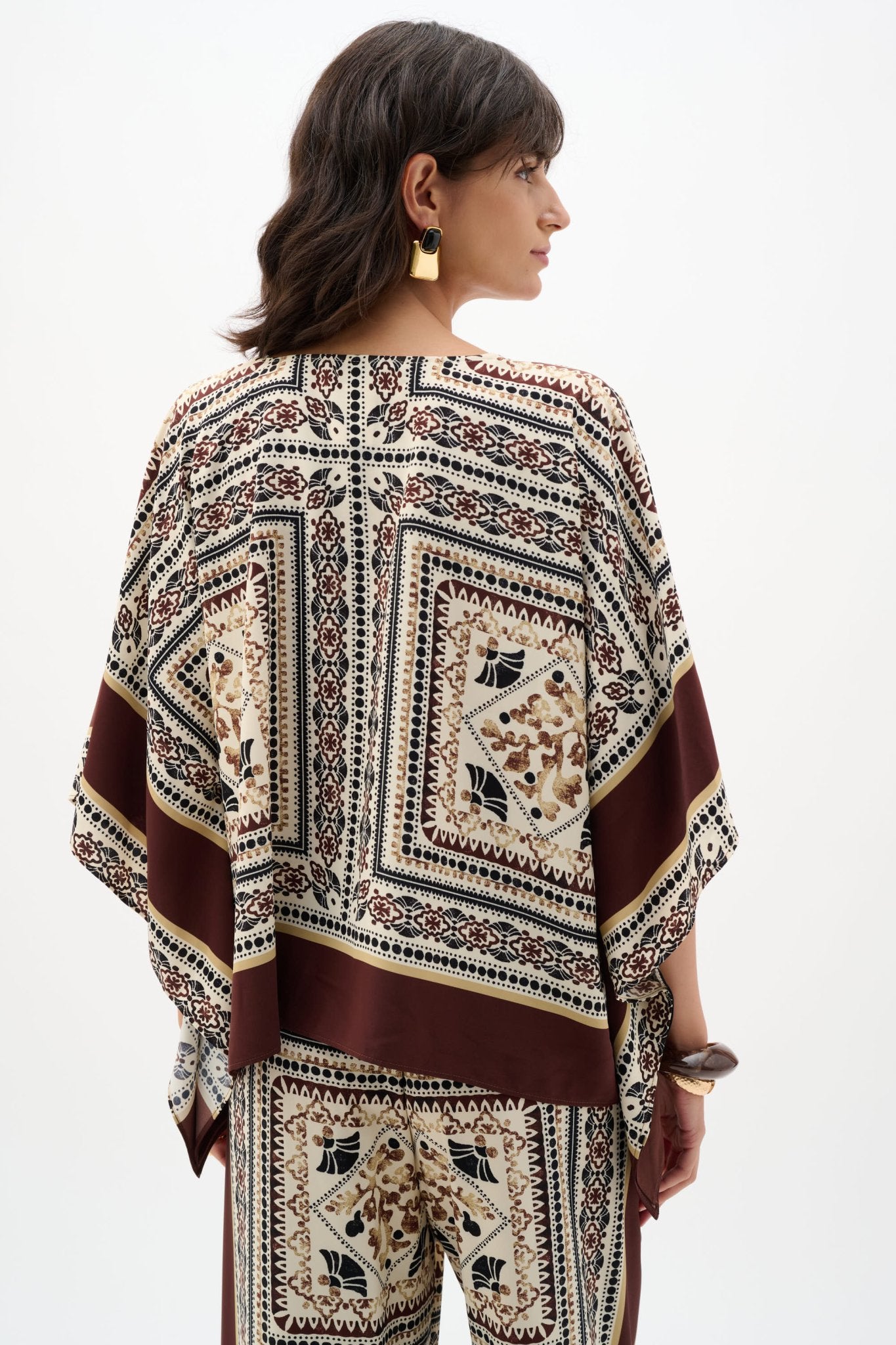 Shop Joseph Ribkoff Georgette Printed Poncho Top - Joseph Ribkoff