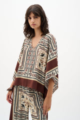 Joseph Ribkoff Georgette Printed Poncho Top