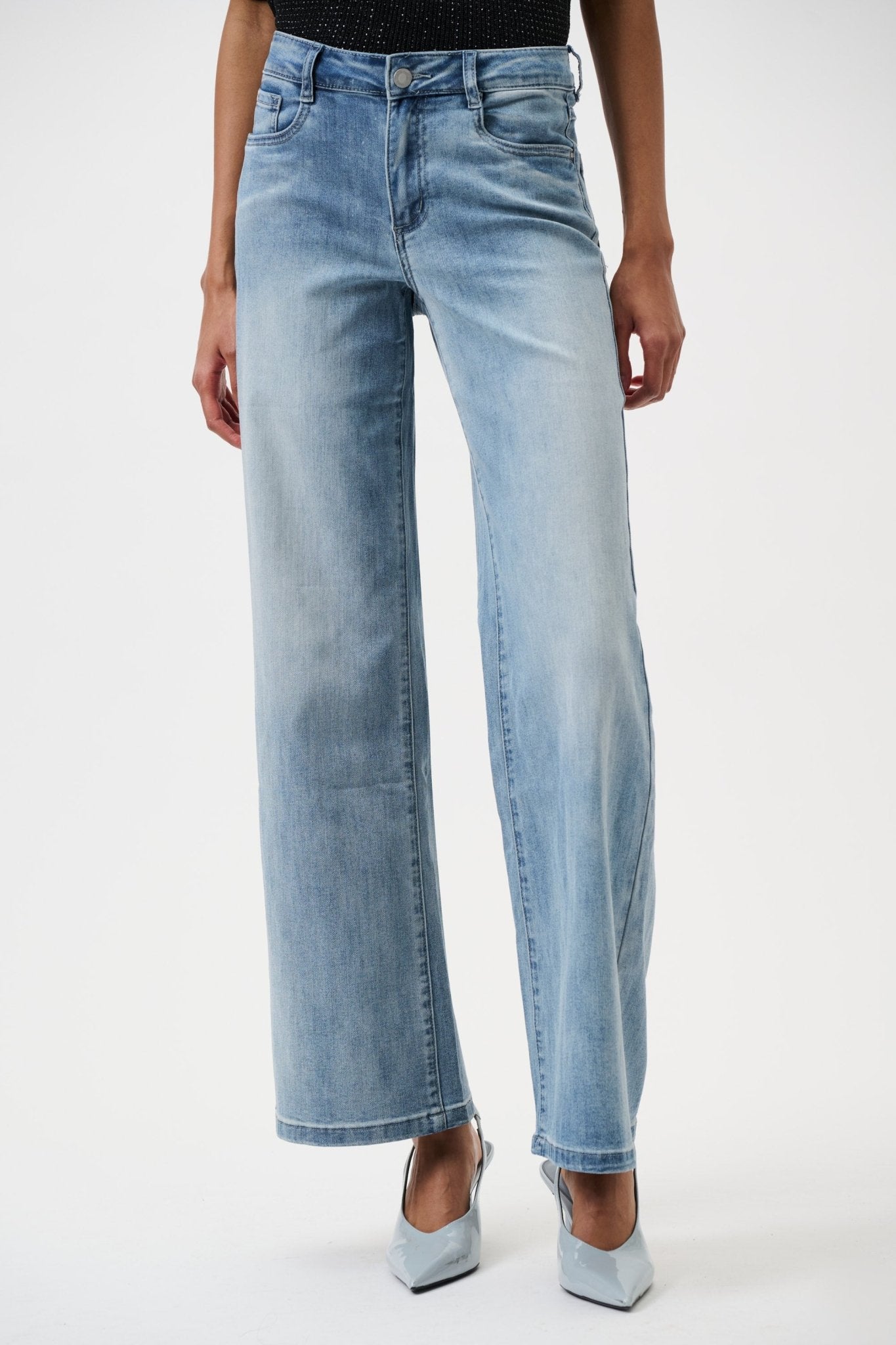 Shop Joseph Ribkoff Goldie Classic Wide - Leg Jeans - Joseph Ribkoff
