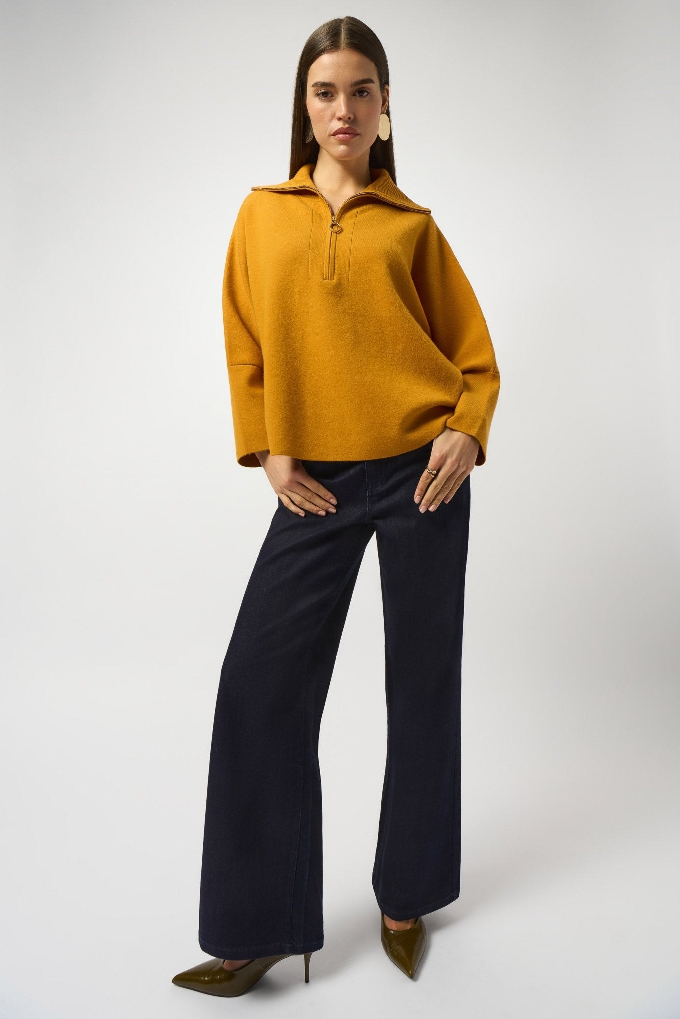 Shop Joseph Ribkoff Goldie Classic Wide - Leg Stretch Jeans - Joseph Ribkoff