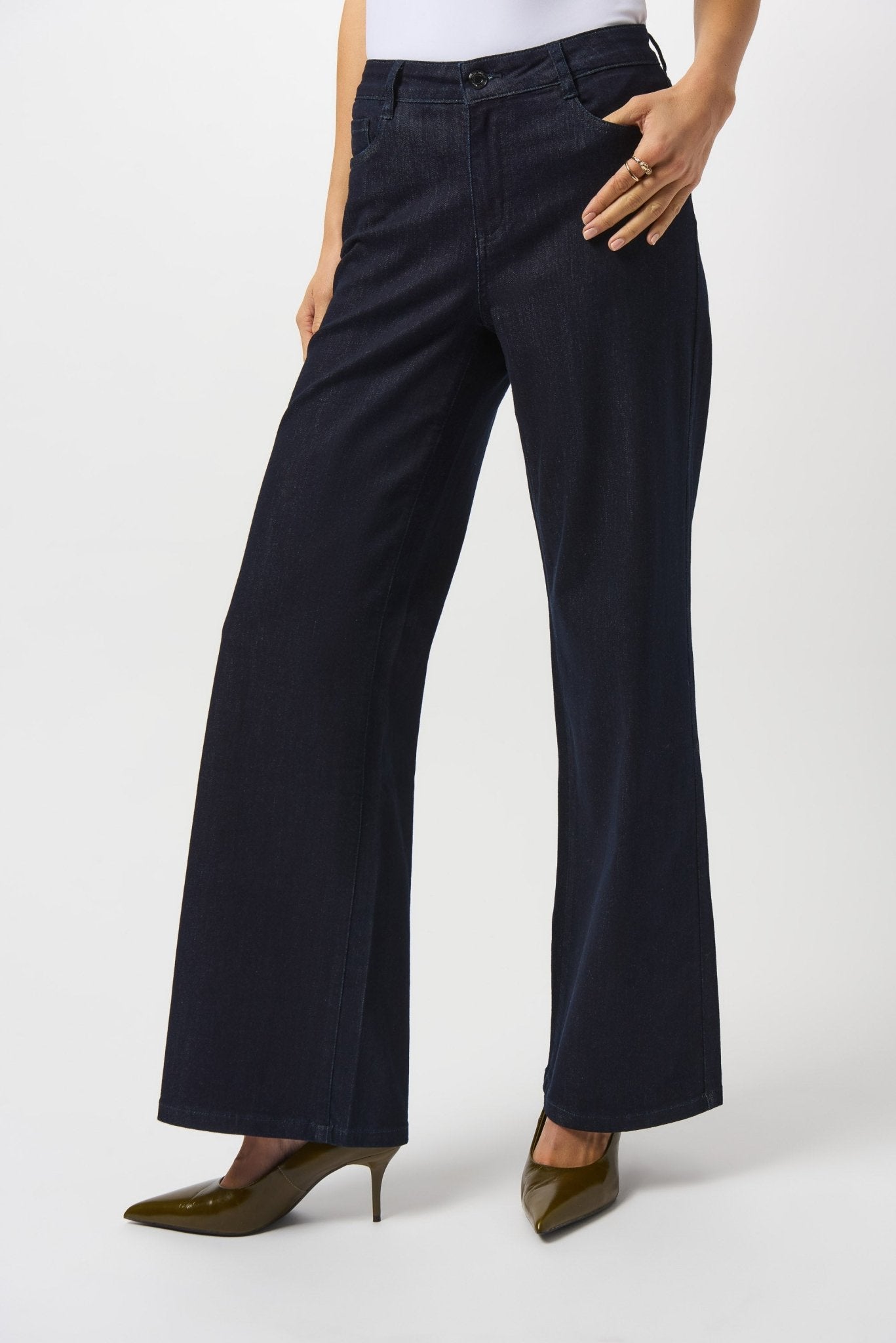 Shop Joseph Ribkoff Goldie Classic Wide - Leg Stretch Jeans - Joseph Ribkoff