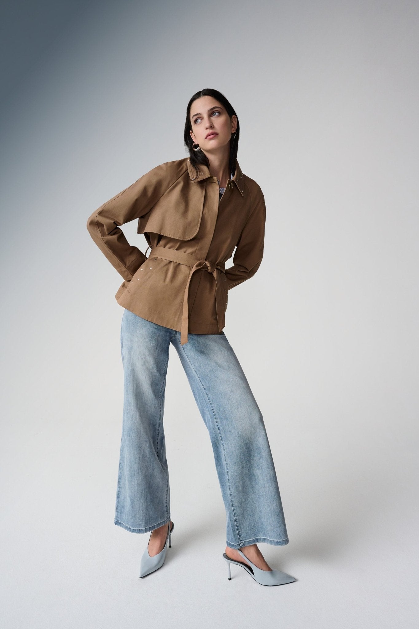 Shop Joseph Ribkoff Goldie Classic Wide - Leg Stretch Jeans - Joseph Ribkoff