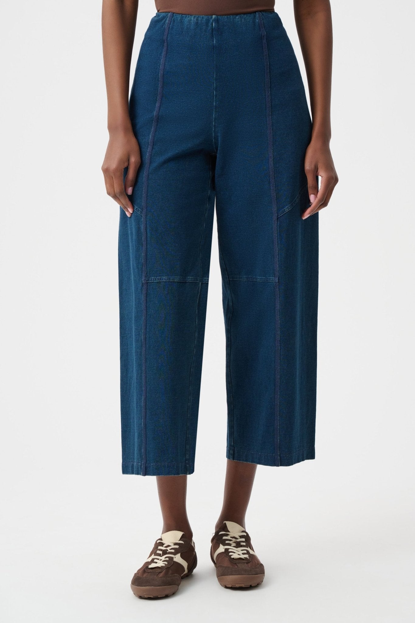 Shop Joseph Ribkoff Knit Denim Culotte Pull - On Pants - Joseph Ribkoff
