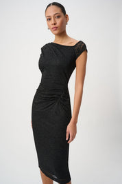 Shop Joseph Ribkoff Lace Off-Shoulder Sheath Dress 264200 - Joseph Ribkoff