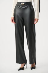Joseph Ribkoff Leatherette Wide-Leg Pull-On Pants
