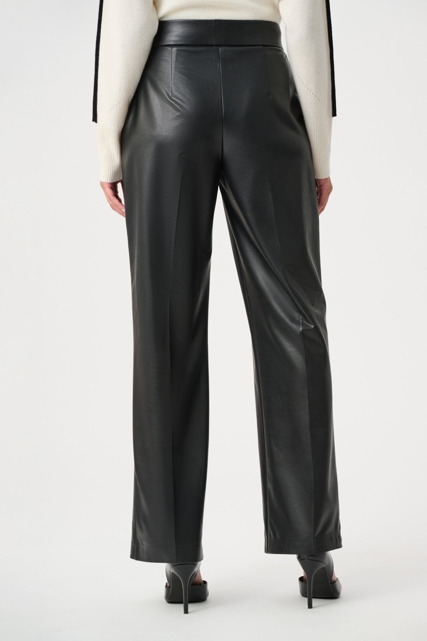 Shop Joseph Ribkoff Leatherette Wide-Leg Pull-On Pants - Joseph Ribkoff