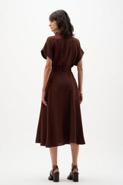Shop Joseph Ribkoff Linen Blend Fit And Flare Shirt Dress With Sash - Joseph Ribkoff