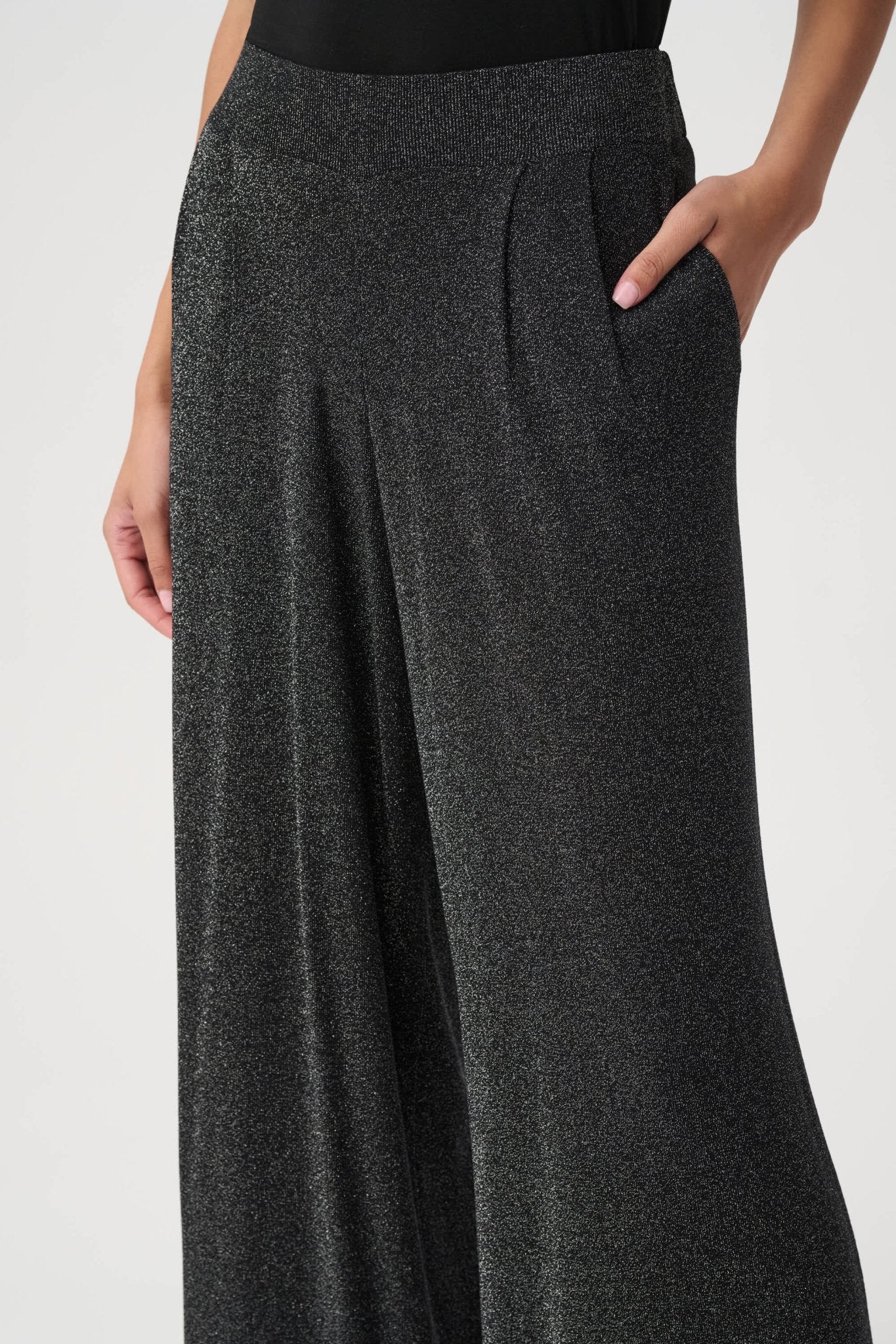 Shop Joseph Ribkoff Lurex Sweater Wide-Leg Pants 264942 - Joseph Ribkoff