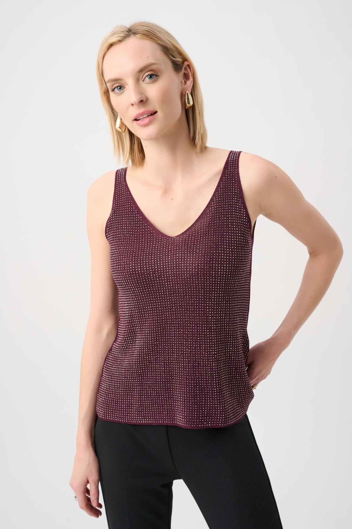 Shop Joseph Ribkoff Metallic Knitted Camisole - Joseph Ribkoff