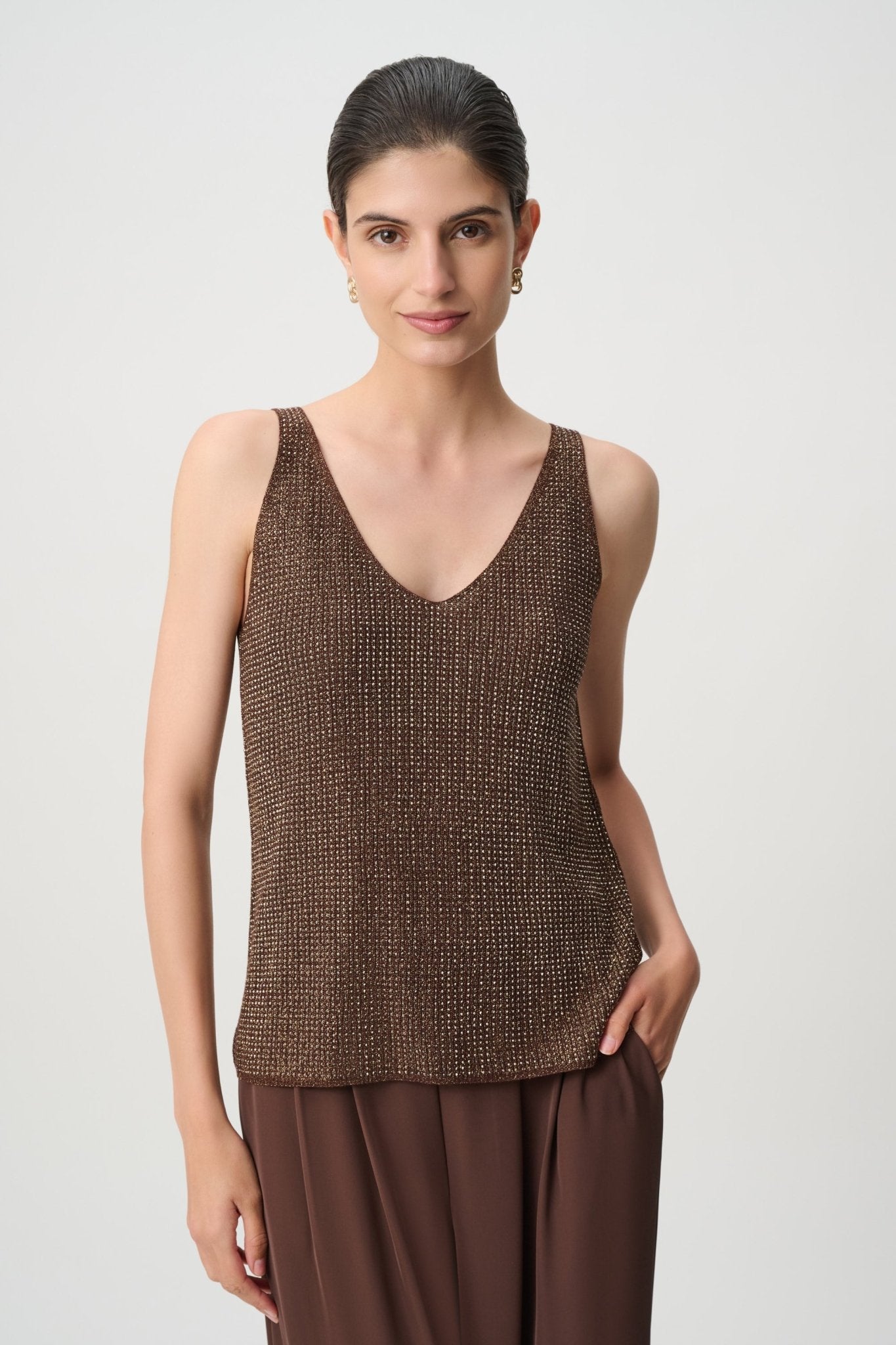 Shop Joseph Ribkoff Metallic Knitted Camisole - Joseph Ribkoff