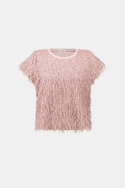 Shop Joseph Ribkoff Novelty Fringe Top - Joseph Ribkoff