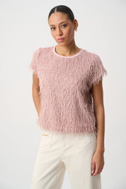 Shop Joseph Ribkoff Novelty Fringe Top - Joseph Ribkoff