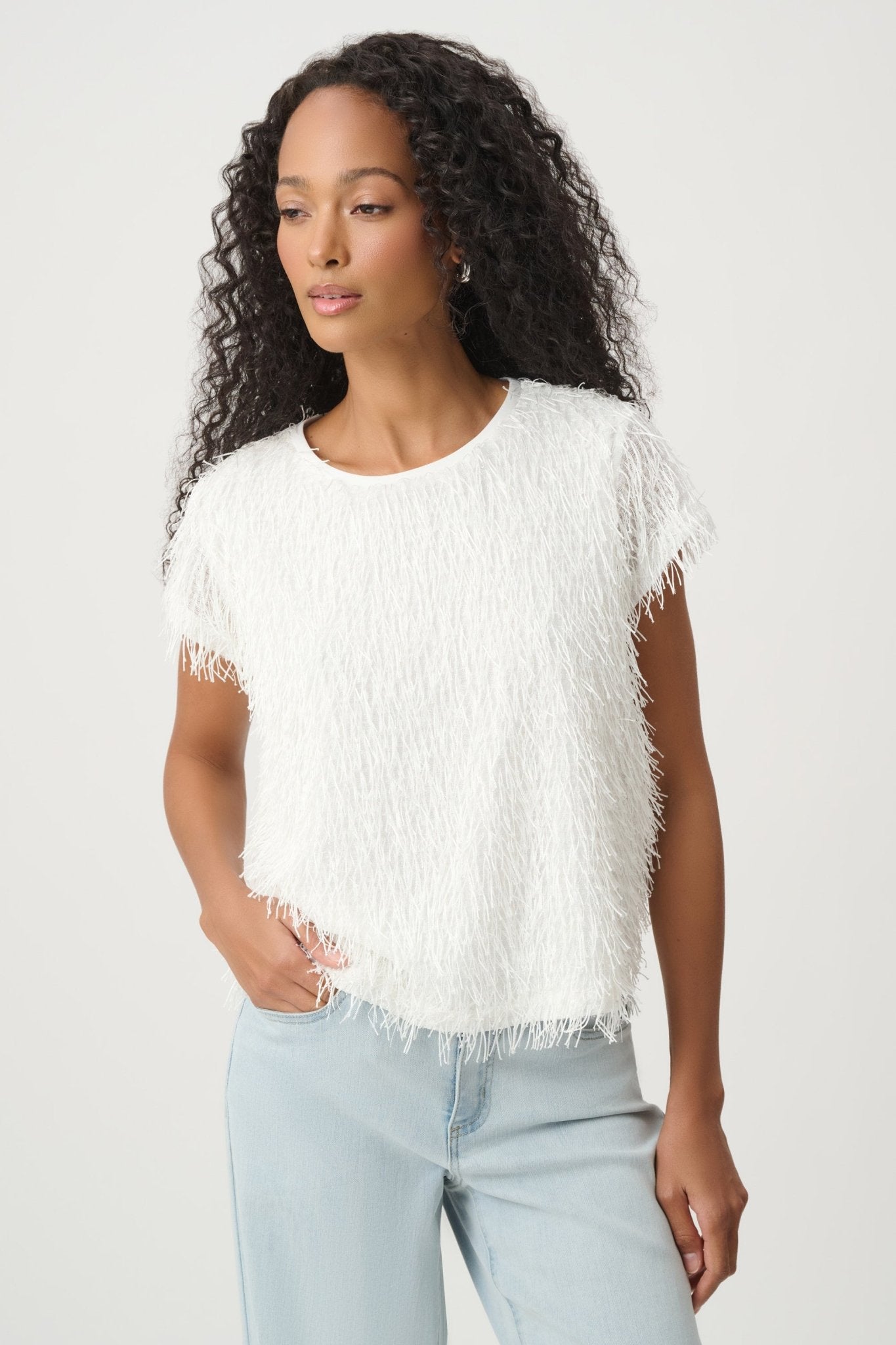 Shop Joseph Ribkoff Novelty Fringe Top - STELLA ROSE FASHIONS