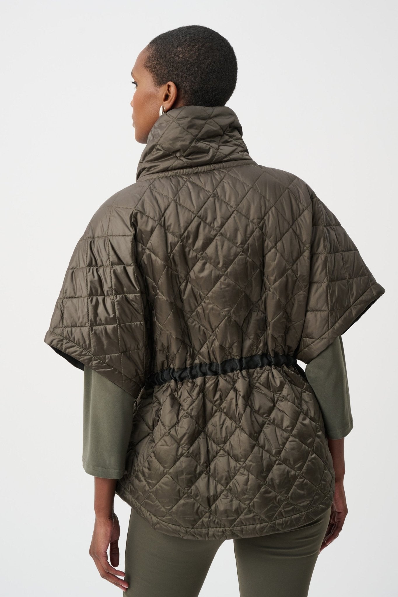 Shop Joseph Ribkoff Quilted Shawl - Neck Vest - Joseph Ribkoff