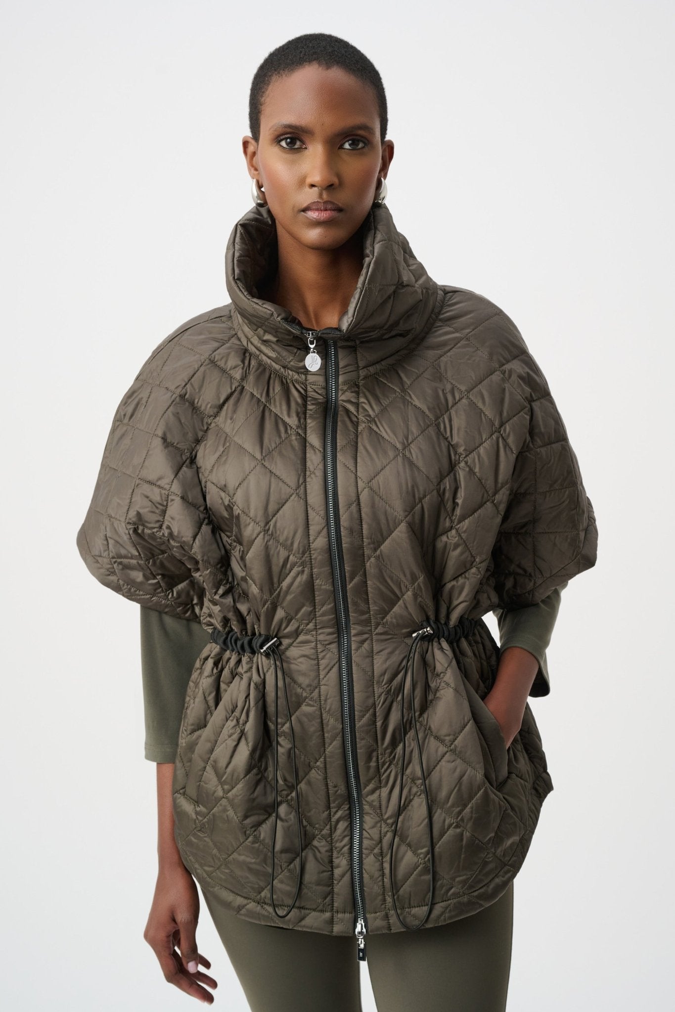 Shop Joseph Ribkoff Quilted Shawl - Neck Vest - Joseph Ribkoff