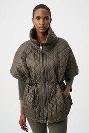 Shop Joseph Ribkoff Quilted Shawl - Neck Vest - Joseph Ribkoff