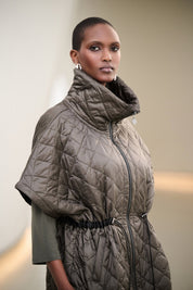 Shop Joseph Ribkoff Quilted Shawl - Neck Vest - Joseph Ribkoff