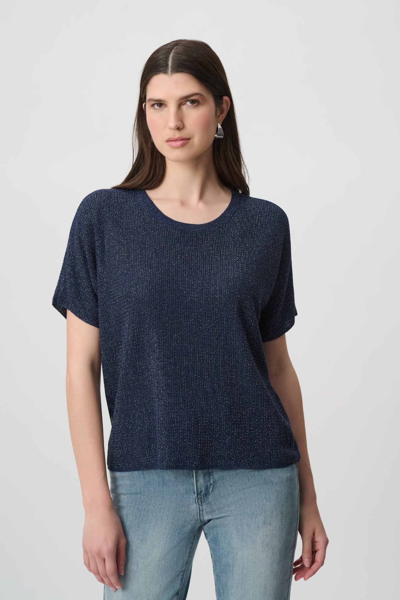 Shop Joseph Ribkoff Rhinestones Knit T-Shirt - Joseph Ribkoff