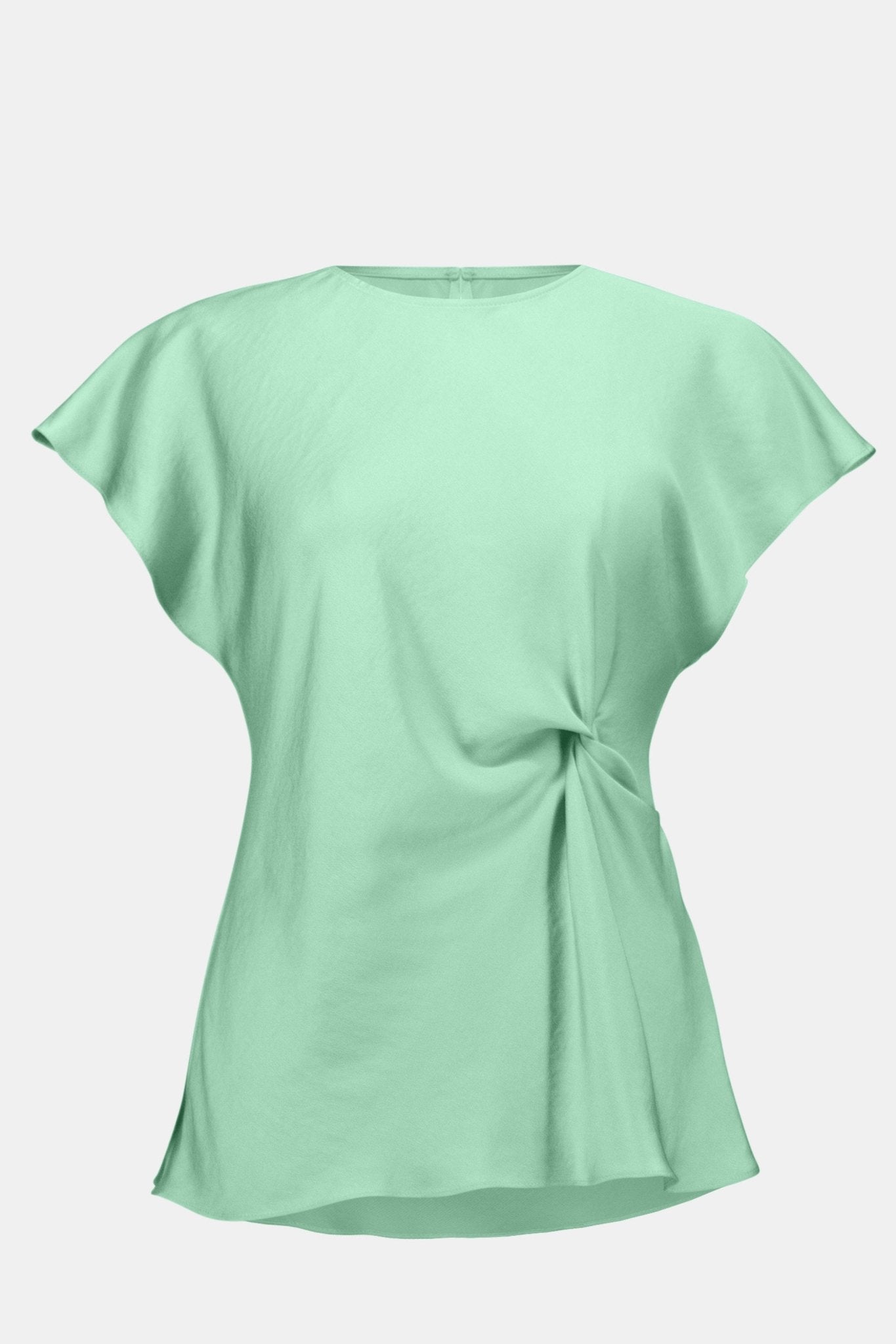 Shop Joseph Ribkoff Satin Fitted Top With Front Twist Detail - Joseph Ribkoff