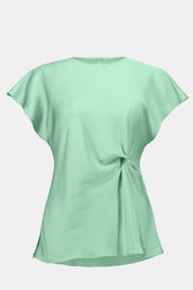 Shop Joseph Ribkoff Satin Fitted Top With Front Twist Detail - Joseph Ribkoff