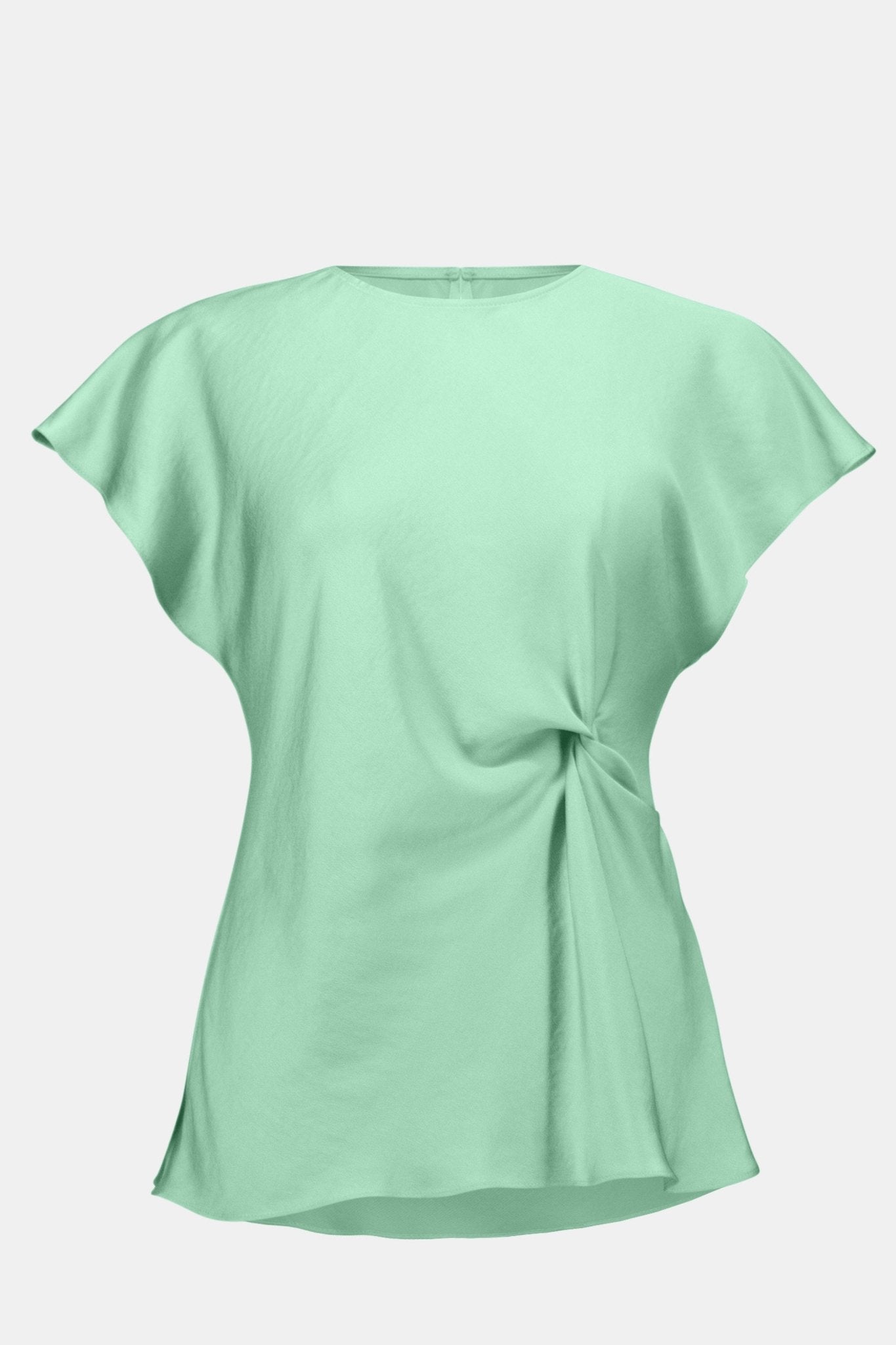 Shop Joseph Ribkoff Satin Fitted Top With Front Twist Detail - Joseph Ribkoff