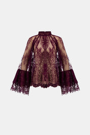 Shop Joseph Ribkoff Scalloped Lace Trapeze Top - Joseph Ribkoff