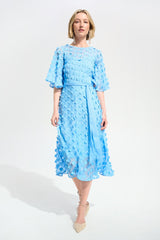 Joseph Ribkoff 3D Embroidered Fit & Flare Dress
