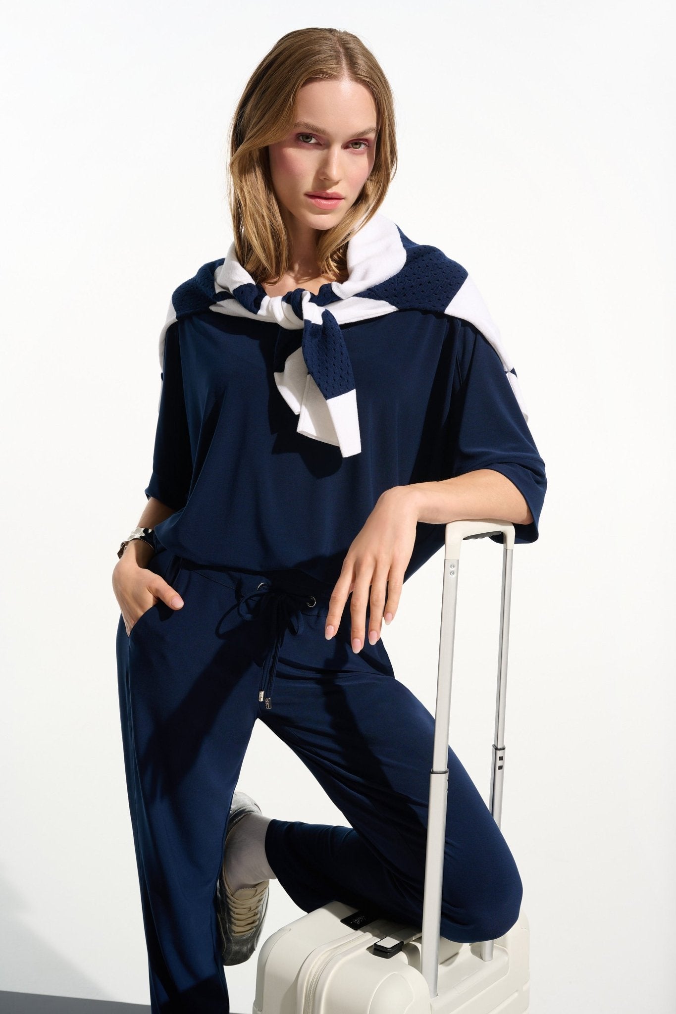 Shop Joseph Ribkoff Silky Knit Boxy Top With V - neckline - Joseph Ribkoff