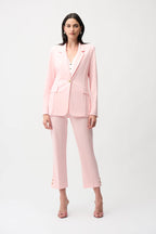 Shop Joseph Ribkoff Silky Knit Fitted Blazer With Statement Button - Joseph Ribkoff