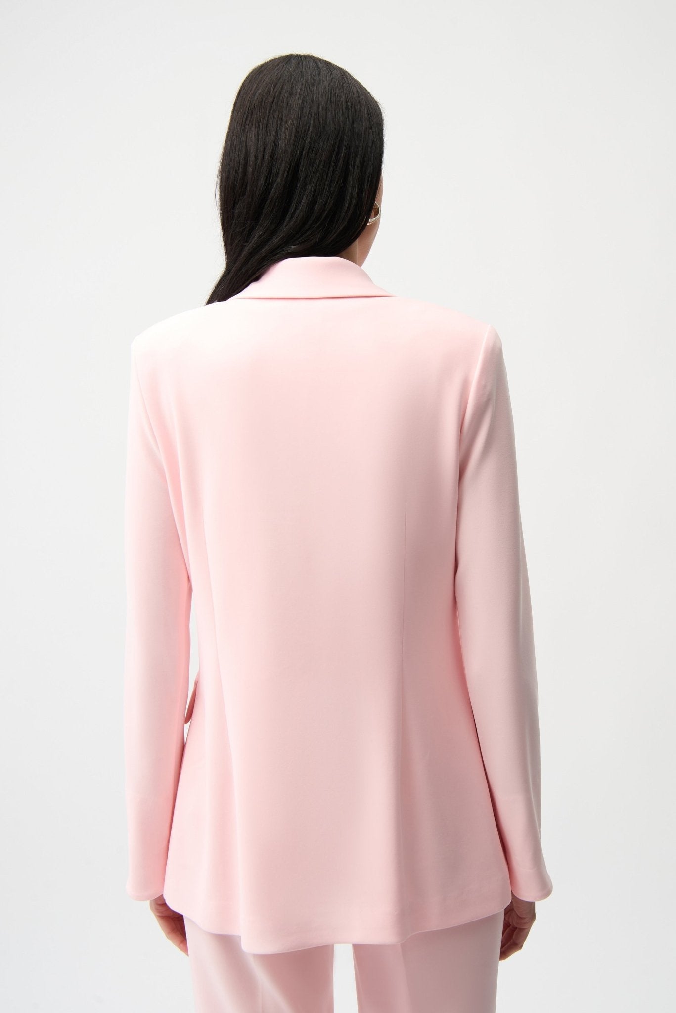 Shop Joseph Ribkoff Silky Knit Fitted Blazer With Statement Button - Joseph Ribkoff