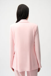Shop Joseph Ribkoff Silky Knit Fitted Blazer With Statement Button - Joseph Ribkoff