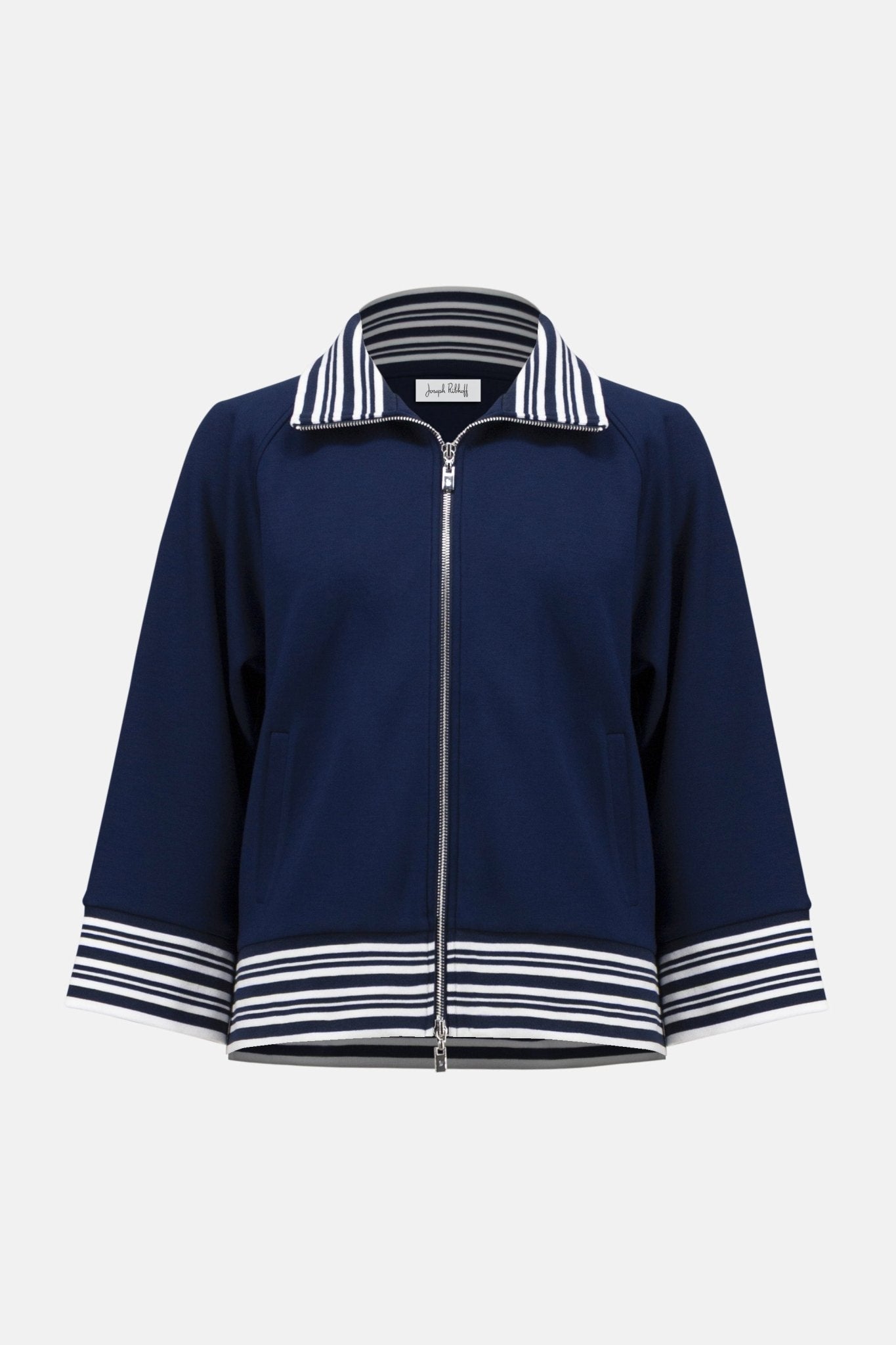 Shop Joseph Ribkoff Sport Scuba Jersey Jacket With Funnel Collar - Joseph Ribkoff