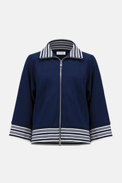 Shop Joseph Ribkoff Sport Scuba Jersey Jacket With Funnel Collar - Joseph Ribkoff