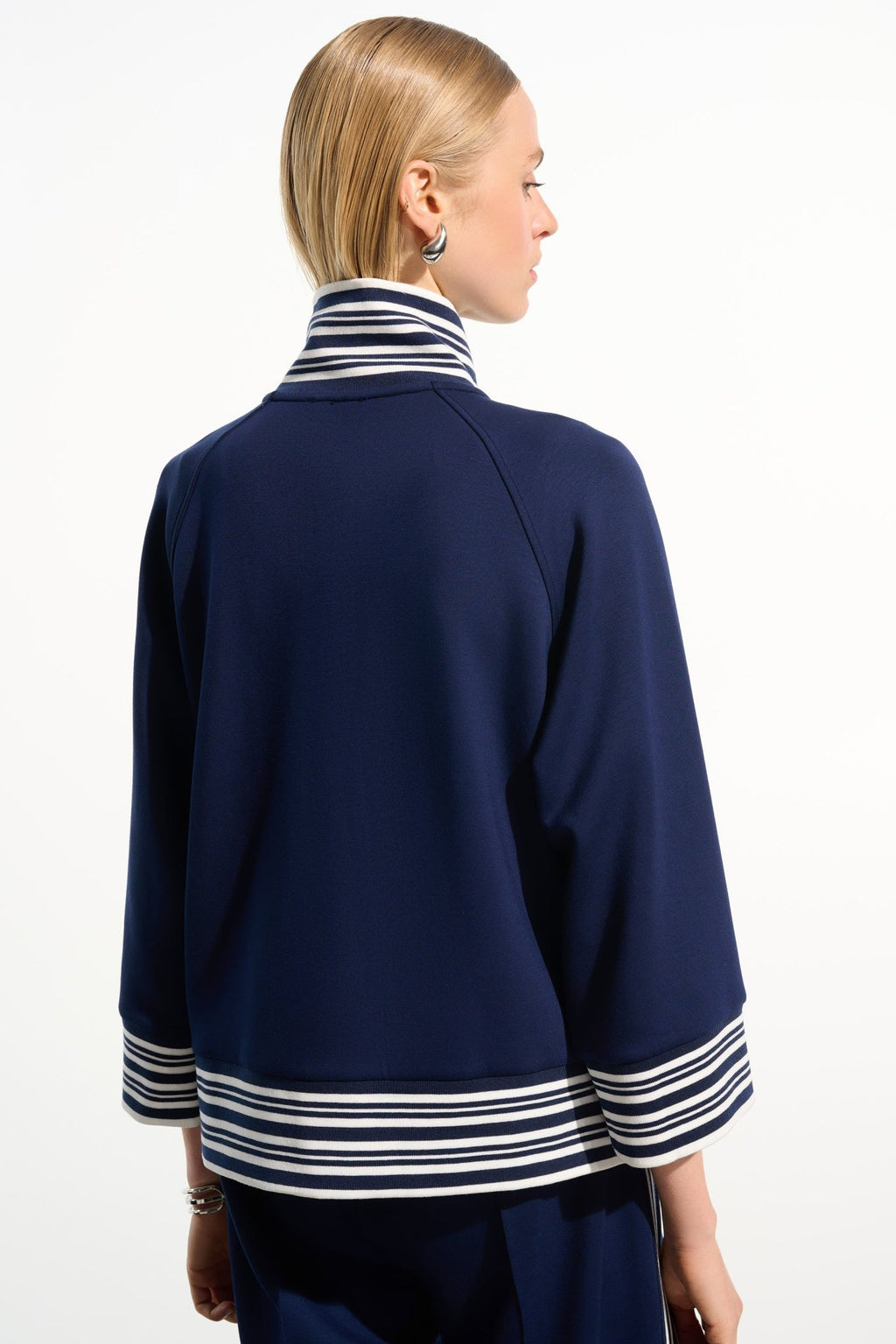 Shop Joseph Ribkoff Sport Scuba Jersey Jacket With Funnel Collar - Joseph Ribkoff