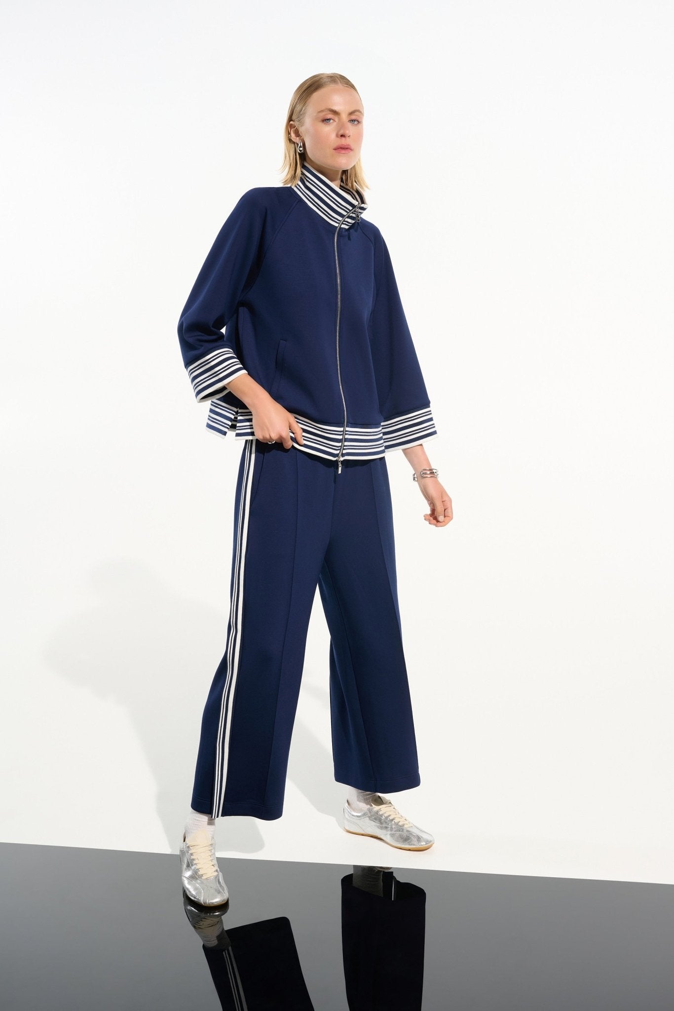 Shop Joseph Ribkoff Sport Scuba Jersey Jacket With Funnel Collar - Joseph Ribkoff