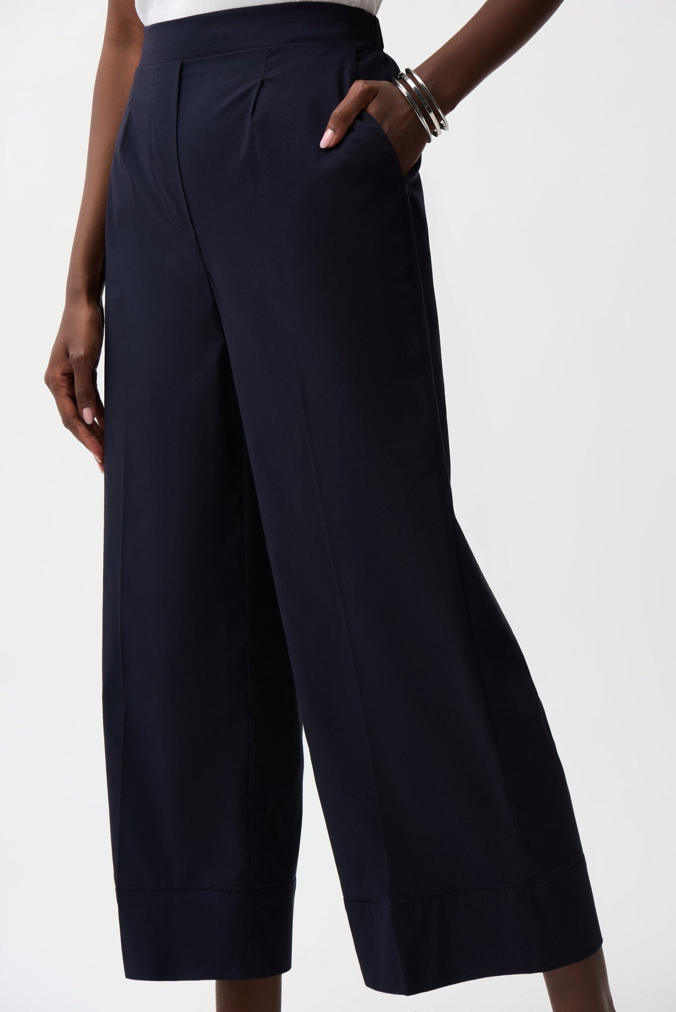 Shop Joseph Ribkoff Stretch Poplin Pull - On Culottes - Joseph Ribkoff